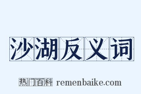 沙湖反义词是什么意思的图片